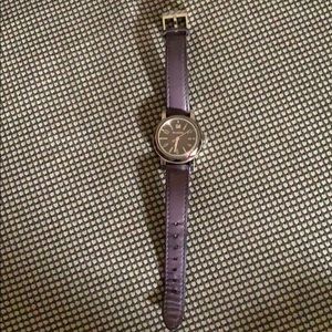 SWAROVSKI crystal watch, purple 7 1/2” length